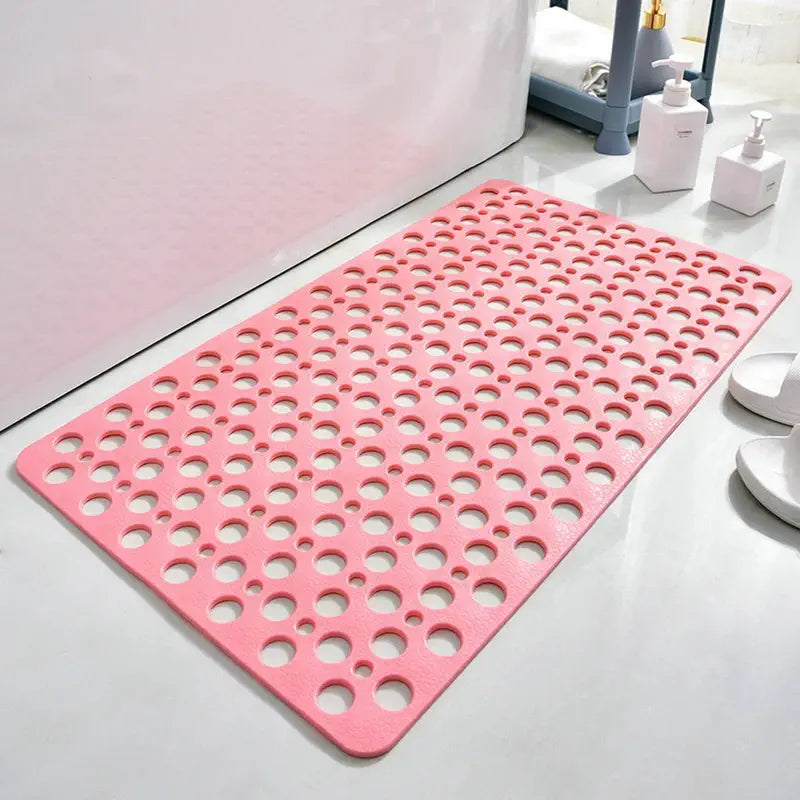 tapis de bain alveole rose
