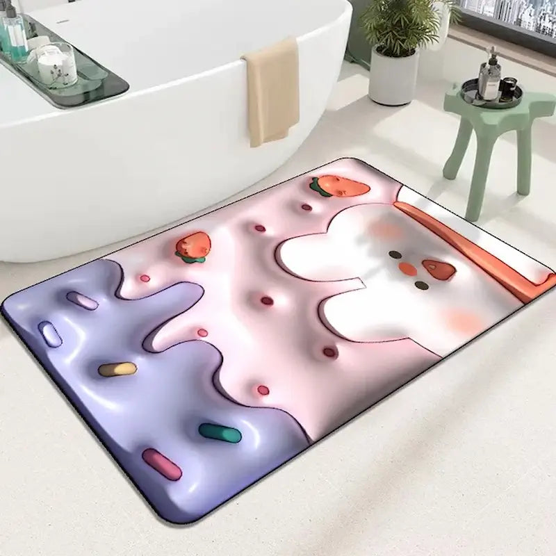 tapis de bain lapin