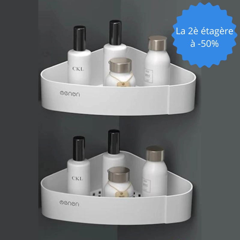 etagere de douche blanc sans percer