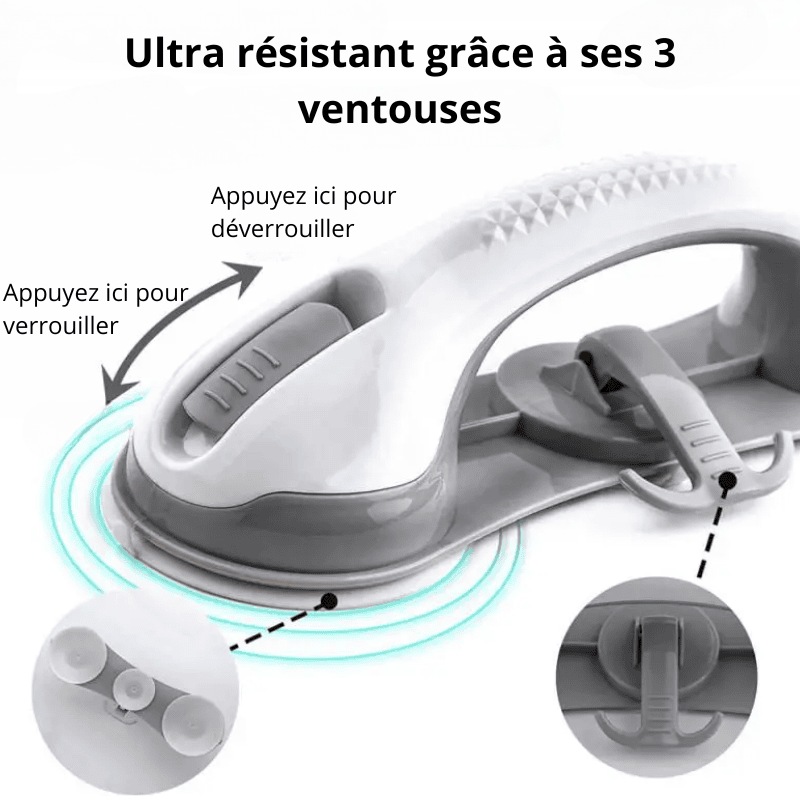 poignée de douche ventouse ultra résistante