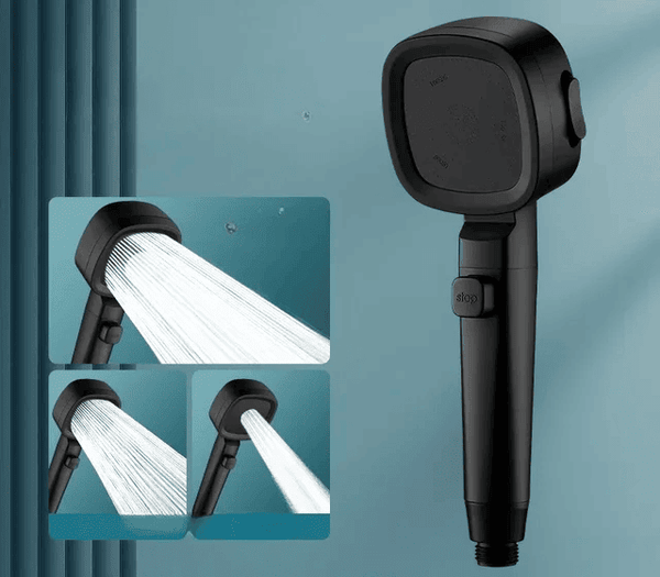 Pommeau De Douche Carré Grand Format 110 Mm - 7 Modes, Buses Silicone Anti-calcaire, Haute Pression Même Avec Faible Débit