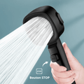 pommeau de douche carré bouton stop