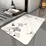 tapis bain fleur blanc