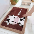 tapis bain marron
