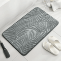 tapis bain palmier gris