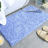 tapis de bain chenille bleu