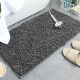 tapis de bain chenille gris