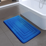 tapis de salle de bain bleu