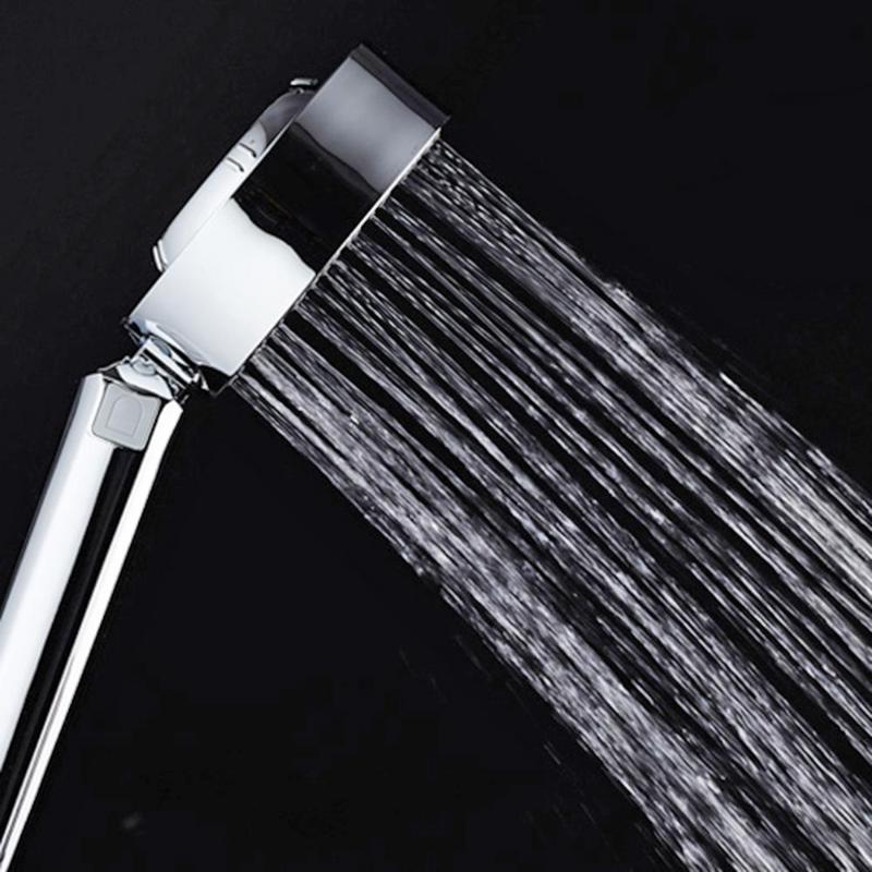 G-promise Double Pommeau De Douche Métal - Effet Pluie 20,3 Cm + Douchette + Rallonge 28cm - Inverseur 3 Voies - Kit Complet