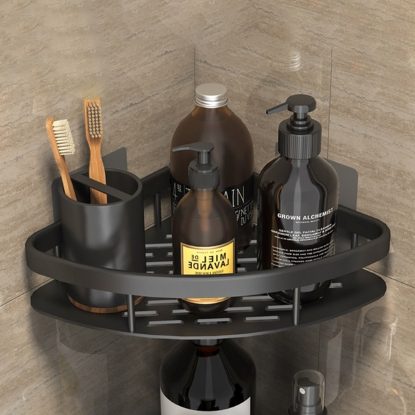 HOShelves-Étagère d'angle sans perçage, douche cosmétique, accessoires de  toilette, rangement de cuisine T1